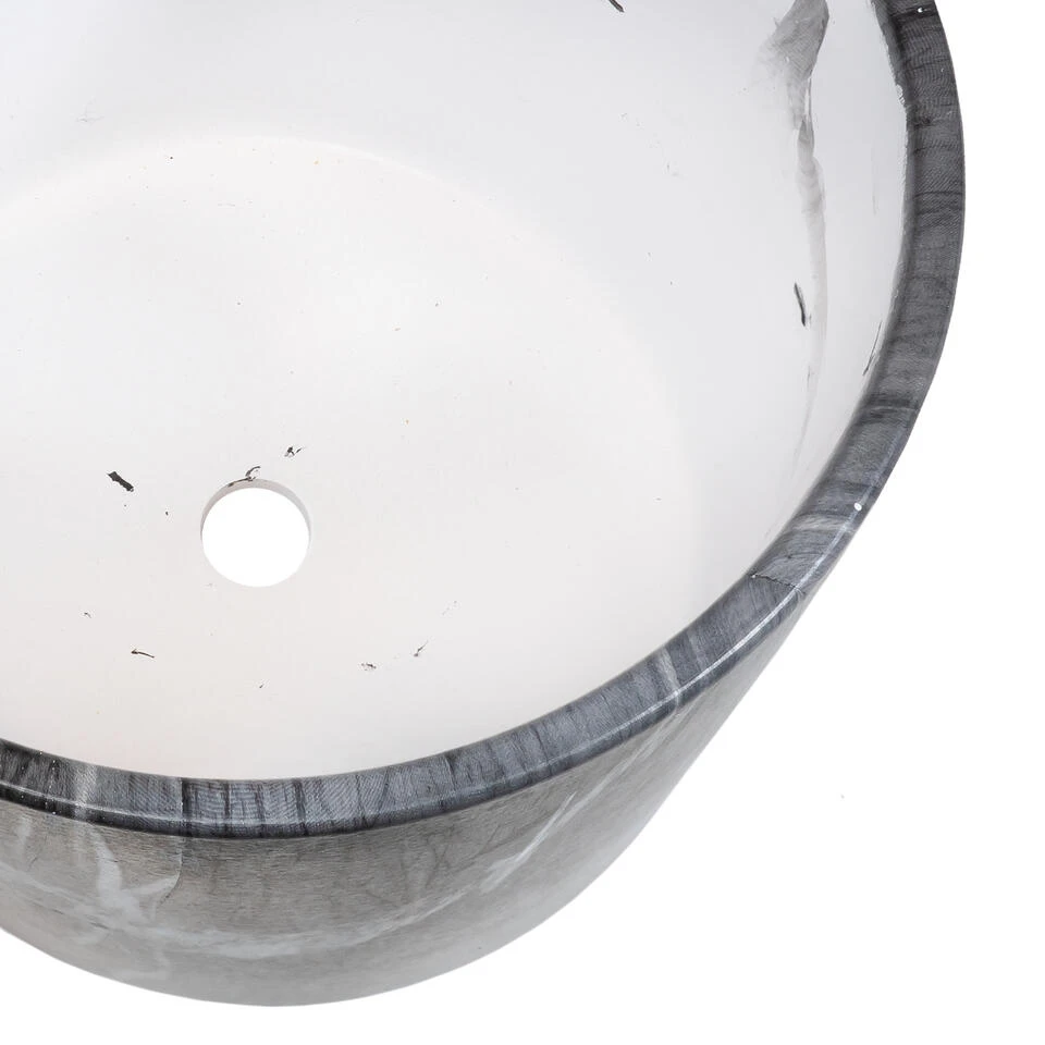 QUVIO Bloempot L - Zwart Marmer 5 QUVIO Bloempot L - Zwart Marmer - Afbeelding 3