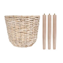 QUVIO Bloempot Geweven Op Driepoot - S -Tuin & Buiten 1000071730 0103