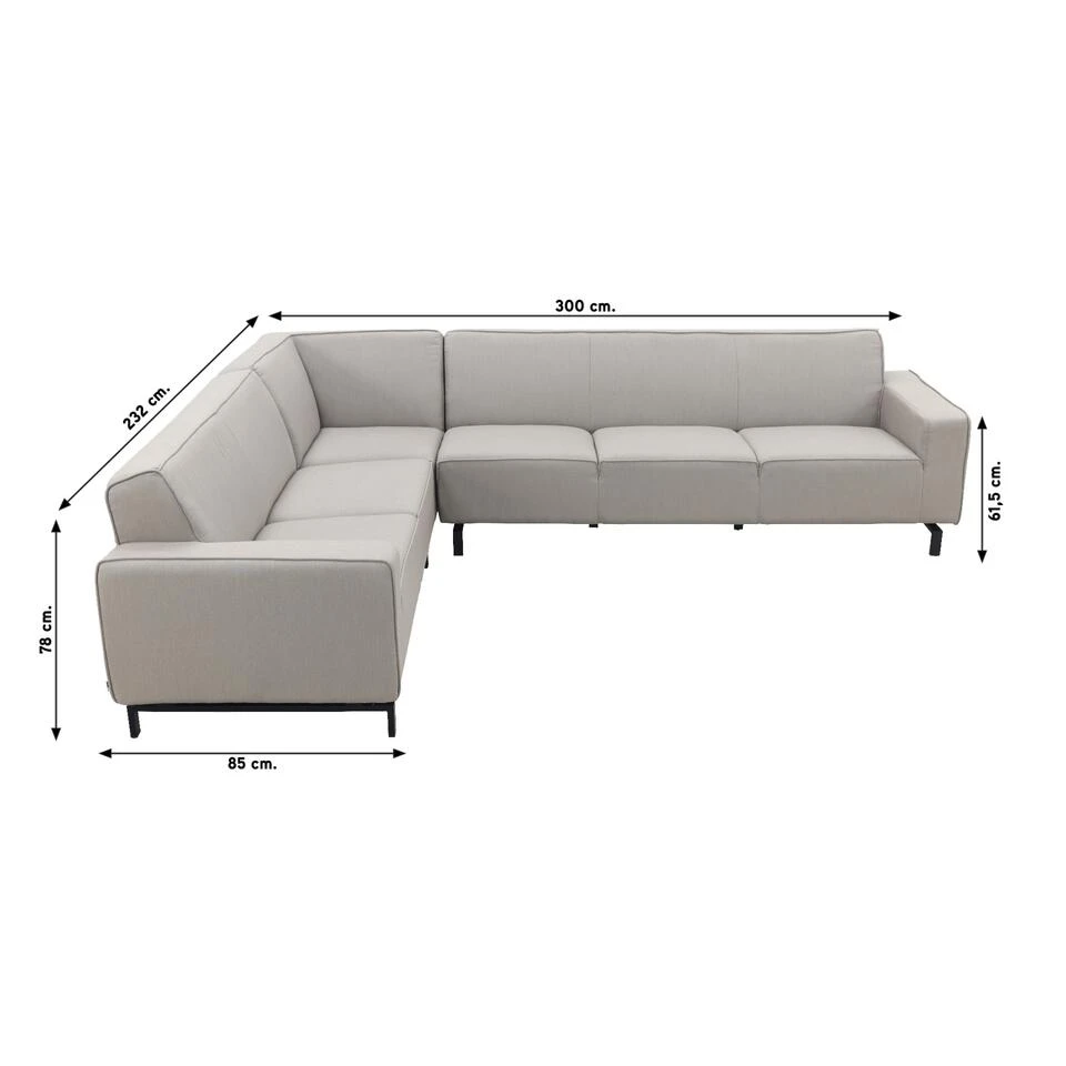 VDG Boavista/Royalty Sunbrella Loungeset - Grey - 5-delig - Links 4 VDG Boavista/Royalty Sunbrella Loungeset - Grey - 5-delig - Links - Afbeelding 2