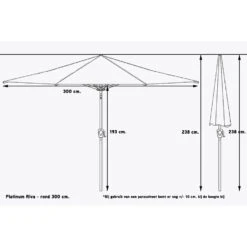 Platinum Riva Parasol 3 M. Wit 9 Platinum Riva Parasol 3 M. Wit -Tuin & Buiten 1000073245 0103