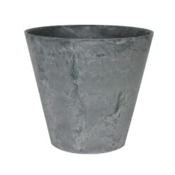 Ter Steege Plantenpot/bloempot - Natuursteen Look - Grijs - D22 X H 20 Cm