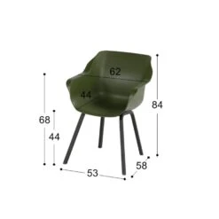 Hartman Sophie Element Dining Armstoel- Moss Groen - 4 St. -Tuin & Buiten 1000074496 0103