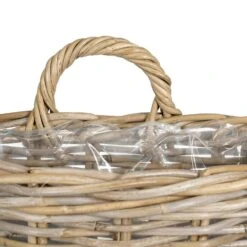 Mica Decorations Marcia Plantenmand Muurhanger - Set Van 2 - Rotan -Tuin & Buiten 1000077540 0102