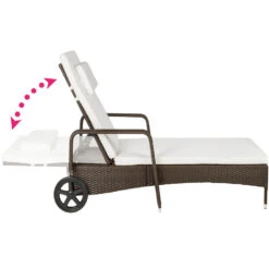 Tectake - Wicker Ligbed – Oudbruin - Afmetingen 200 X 70 X 33 Cm 8 Tectake - Wicker Ligbed – Oudbruin - Afmetingen 200 X 70 X 33 Cm -Tuin & Buiten 1000077838 0102