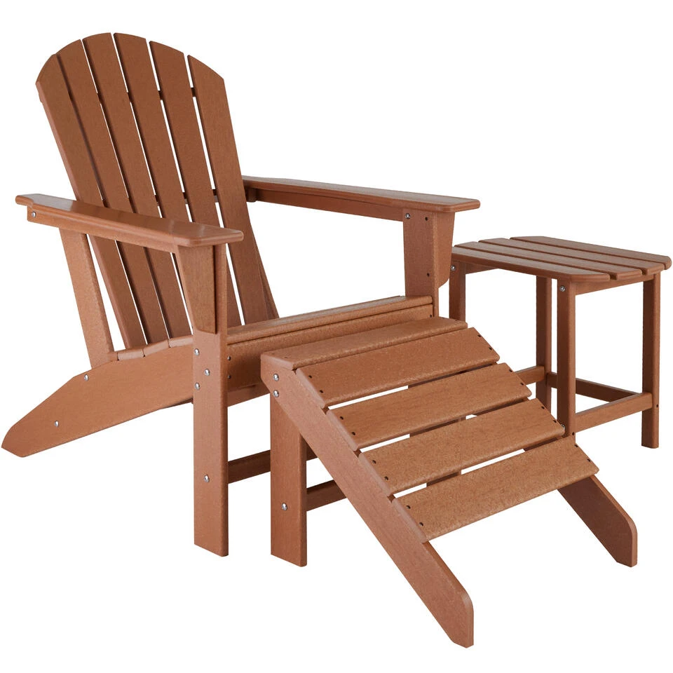 Tectake -tuinstoel Adirondack -Janis - Bruin 5 Tectake -tuinstoel Adirondack -Janis - Bruin - Afbeelding 3