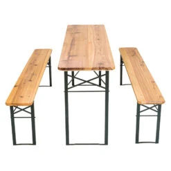 Tectake - Biertafel Met Banken - 175x50x76 Cm - Dennenhout 8 Tectake - Biertafel Met Banken - 175x50x76 Cm - Dennenhout -Tuin & Buiten 1000078059 0102