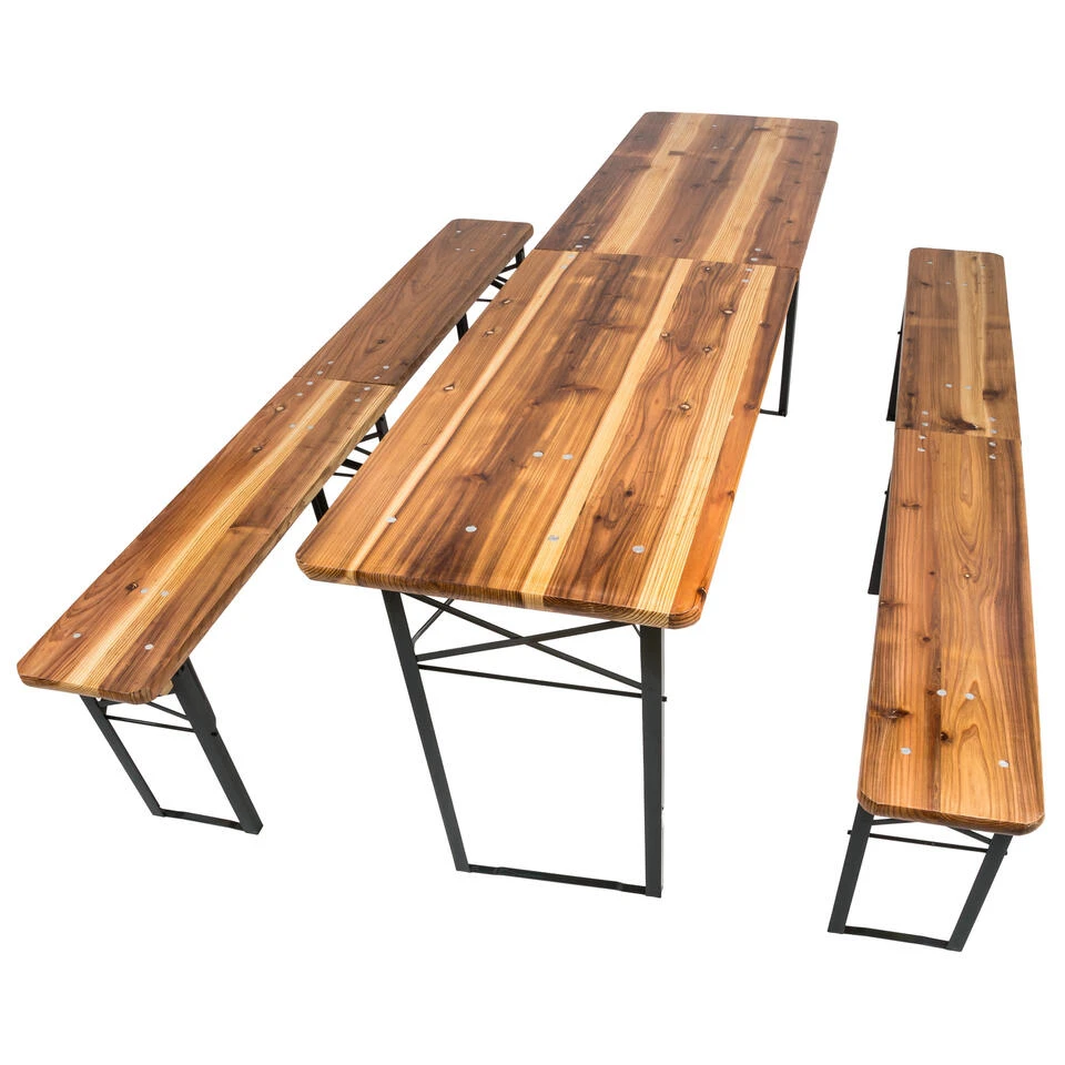 Tectake - Biertafel Met Banken, Campingtafel, Opklapbaar 5 Tectake - Biertafel Met Banken, Campingtafel, Opklapbaar - Afbeelding 3