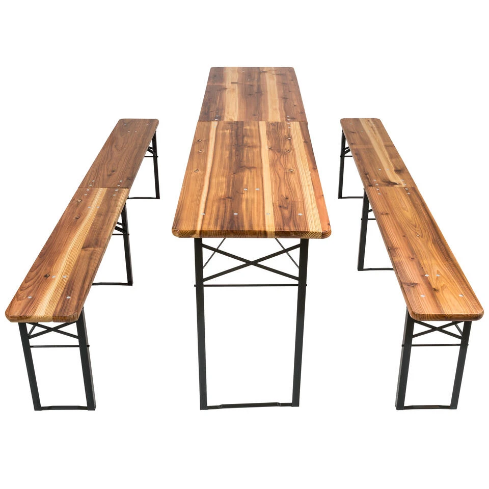 Tectake - Biertafel Met Banken, Campingtafel, Opklapbaar 6 Tectake - Biertafel Met Banken, Campingtafel, Opklapbaar - Afbeelding 4