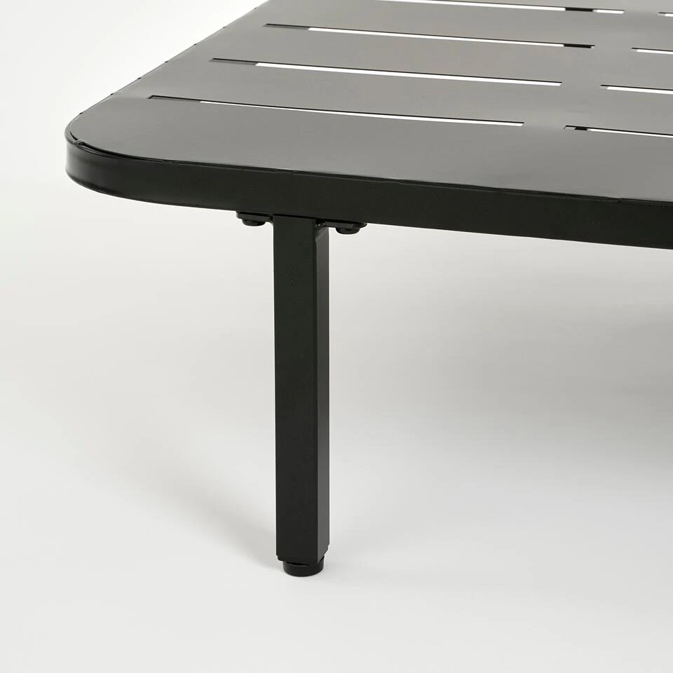 Mica Decorations Celo Hocker - L80 X B80 X H23 Cm - Metaal - Zwart 5 Mica Decorations Celo Hocker - L80 X B80 X H23 Cm - Metaal - Zwart - Afbeelding 3