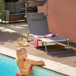 Tectake - Zonnestoel Chloe - Set Van 2 Ligbedden - Zwart 8 Tectake - Zonnestoel Chloe - Set Van 2 Ligbedden - Zwart -Tuin & Buiten 1000082530 0102