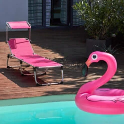 Tectake - Ligbed Zonnestoel Aurelie - Zwart -Tuin & Buiten 1000083094 0102