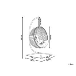 Beliani Hangstoel ARCO - Beige Polyester 8 Beliani Hangstoel ARCO - Beige Polyester -Tuin & Buiten 1000084499 0102
