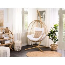 Beliani Hangstoel ARCO - Beige Polyester 9 Beliani Hangstoel ARCO - Beige Polyester -Tuin & Buiten 1000084499 0103