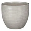 Mica Decorations Plantenpot - Terracotta - Lichtgrijs - D16/H14 Cm -Tuin & Buiten 1000085620