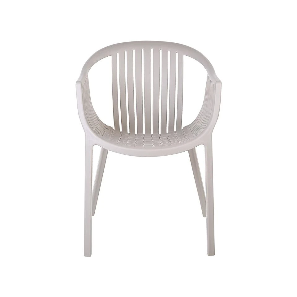 Beliani Eetkamerstoel NAPOLI - Beige Synthetisch Materiaal 6 Beliani Eetkamerstoel NAPOLI - Beige Synthetisch Materiaal - Afbeelding 4