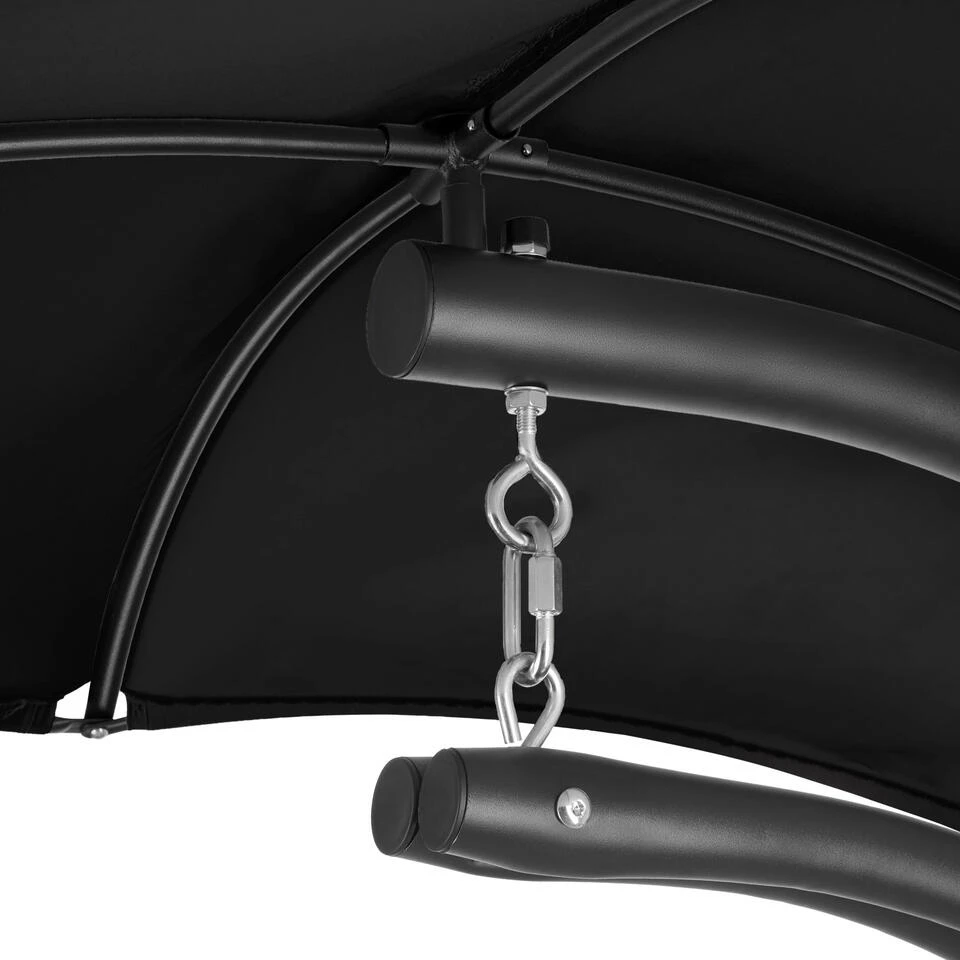 Tectake - Hangstoel Ligbed Maja - Zwart 6 Tectake - Hangstoel Ligbed Maja - Zwart - Afbeelding 4