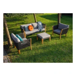 Exotan Hocker Buiten San Remo - Teak - Grijs - 31x63x63 7 Exotan Hocker Buiten San Remo - Teak - Grijs - 31x63x63 -Tuin & Buiten 1000088954 0102