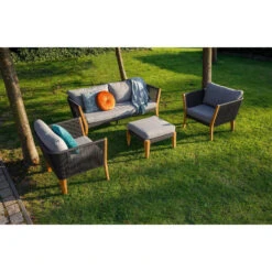 Exotan 3-Zits Tuinbankje San Remo - Teak - Grijs - 70x180x76 6 Exotan 3-Zits Tuinbankje San Remo - Teak - Grijs - 70x180x76 -Tuin & Buiten 1000089024 0101