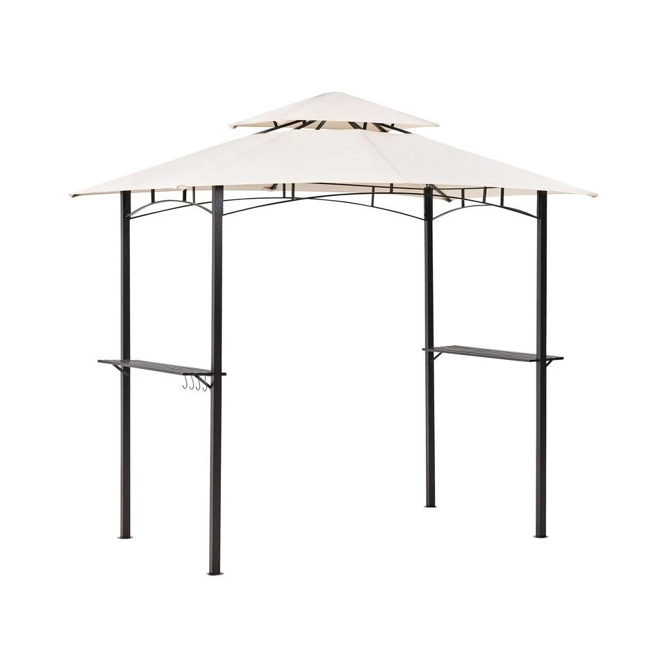 Beliani Tuinpaviljoen NARO - Beige Staal 3 Beliani Tuinpaviljoen NARO - Beige Staal