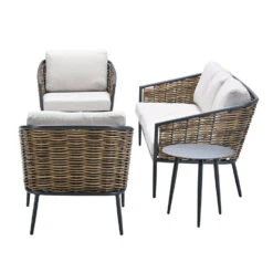 Garden Impressions San Vito Loungeset 5-delig - Zand -Tuin & Buiten 1000090478 0103