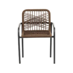 Tuinstoel Met Armleuning Nila Touw Bruin - 58,50x53x76 Cm - Touw - Bruin -Tuin & Buiten 1000092401 0102