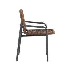 Tuinstoel Met Armleuning Nila Touw Bruin - 58,50x53x76 Cm - Touw - Bruin -Tuin & Buiten 1000092401 0103