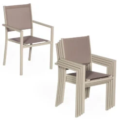 Happy Garden Buitenstoelen - Bruin - Aluminium -Tuin & Buiten 1000092411 0103