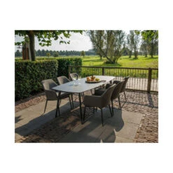 Exotan Tuinstoel Domino - Alumnium/Kunststof - Grijs - Set Van 2 -Tuin & Buiten 1000092416 0102
