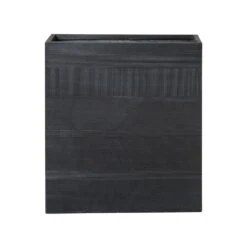 Beliani Plantenbak Voor Buiten THIMENA - Zwart Klei-vezelmengsel -Tuin & Buiten 1000092447 0103