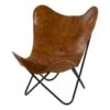 Buffalo Vlinderstoel Cognac - Leder - Bruin 2 Buffalo Vlinderstoel Cognac - Leder - Bruin -Tuin & Buiten 1000094338