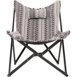 Aztec Vlinderstoel Zwart/wit - Stof - Zwart