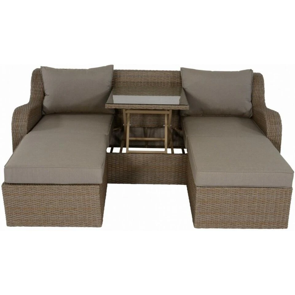 Pandora Loungeset / - Glas - Bruin 4 Pandora Loungeset / - Glas - Bruin - Afbeelding 2