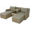 Pandora Loungeset / - Glas - Bruin -Tuin & Buiten 1000094354