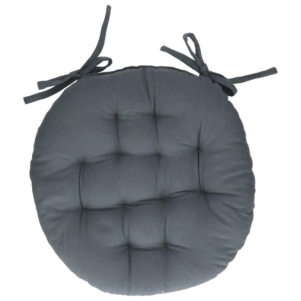 Atmosphera Stoelkussen - Blauwgrijs - Katoen - 38 X 6.5 Cm - Zitkussen 3 Atmosphera Stoelkussen - Blauwgrijs - Katoen - 38 X 6.5 Cm - Zitkussen