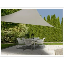 Merkloos Schaduwdoek - Driehoekig - 360 Cm - Zandkleurig -Tuin & Buiten 1000095363 0101