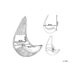Beliani Hangstoel ATRI - Zwart Pe Rotan 8 Beliani Hangstoel ATRI - Zwart Pe Rotan -Tuin & Buiten 1000096793 0102