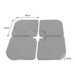 Happy Garden Zonneschermstandaards QUIBERON - Zwart - Plastic -Tuin & Buiten 1000097772 0104