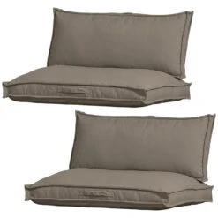 WOOOD Zit-/Rugkussen Victor - Polyester - Jungle - Set Van 2