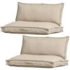 WOOOD Zit-/Rugkussen Victor - Polyester - Zand - Set Van 2 2 WOOOD Zit-/Rugkussen Victor - Polyester - Zand - Set Van 2 -Tuin & Buiten 1000098539