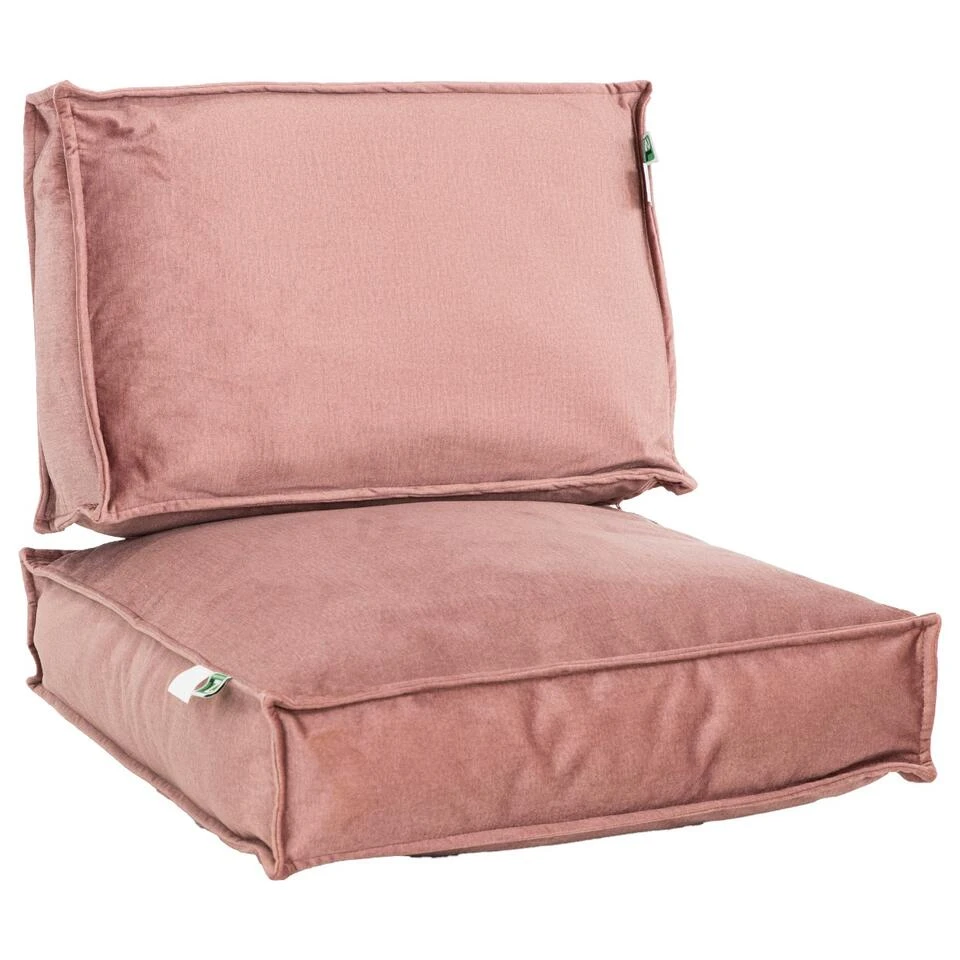 2L Home & Garden Loungekussenset Velvet Oude Roze - 2 Delig 3 2L Home & Garden Loungekussenset Velvet Oude Roze - 2 Delig
