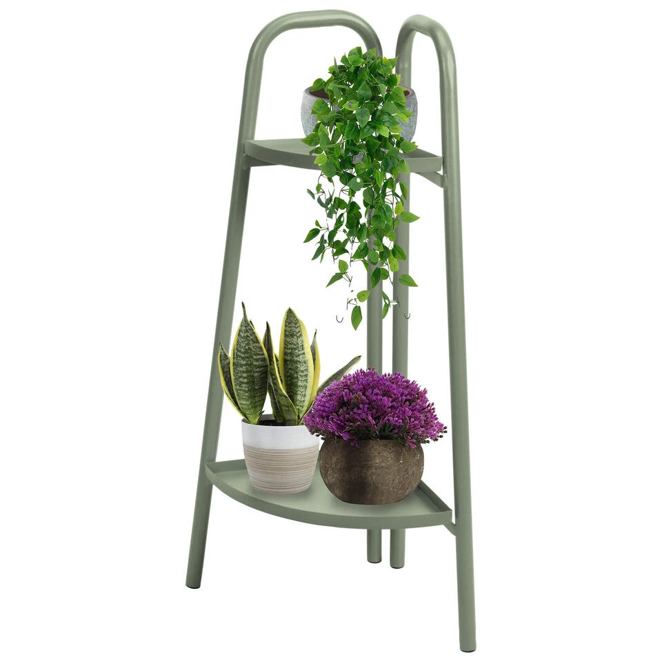 Pro Garden Plantenrek- Groen - Metaal - 26 X 26 X 70 Cm - Inklapbaar 4 Pro Garden Plantenrek- Groen - Metaal - 26 X 26 X 70 Cm - Inklapbaar - Afbeelding 2