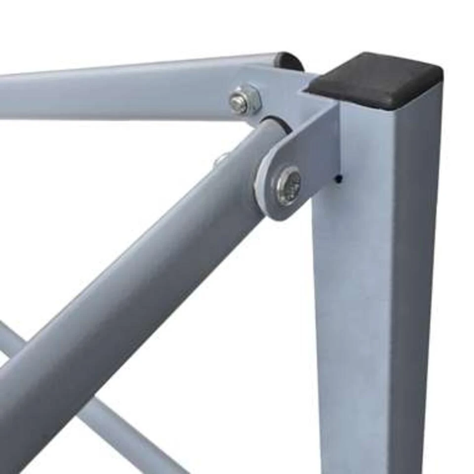 VidaXL Partytent Met 2 Zijwanden Inklapbaar 2x2 M Staal Crème 4 VidaXL Partytent Met 2 Zijwanden Inklapbaar 2x2 M Staal Crème - Afbeelding 2