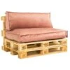 2L Home & Garden Palletkussen Velvet Oud Roze - 120 X 80cm -Tuin & Buiten 1223720980