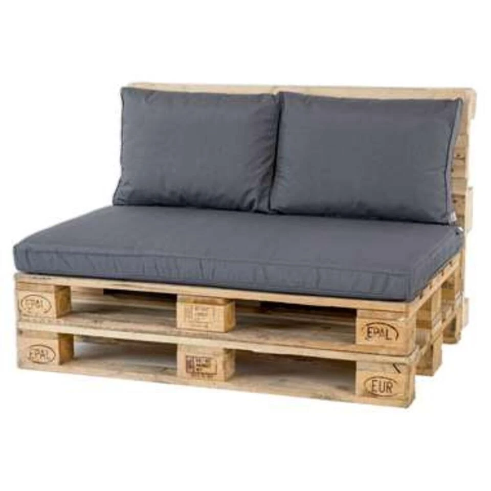 Madison Palletkussen Lounge Panama Grijs - 120 X 80cm 3 Madison Palletkussen Lounge Panama Grijs - 120 X 80cm