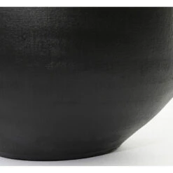 Mica Decorations Bloempot Boule - Mat Zwart - Keramiek - 26 X 23 Cm -Tuin & Buiten 1400330003 0103