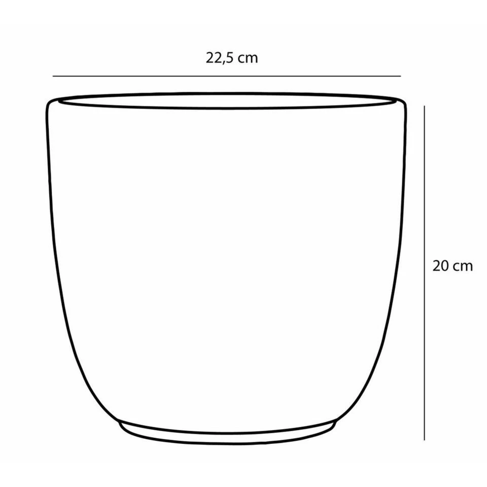 Mica Decorations Bloempot - Antraciet Grijs - Keramiek - 22 X 20 Cm 4 Mica Decorations Bloempot - Antraciet Grijs - Keramiek - 22 X 20 Cm - Afbeelding 2