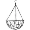 Merkloos Bloempot Hangmand - Zwart - Incl Ophangmateriaal - 40 Cm -Tuin & Buiten 1485452107