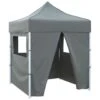 VidaXL Partytent Met 4 Zijwanden Inklapbaar 2x2 M Staal Antraciet -Tuin & Buiten 1540084984