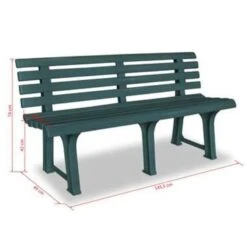 VidaXL Tuinbank 145,5 Cm Kunststof Groen -Tuin & Buiten 15427184f7ad49bdad31d0e9949fcc76