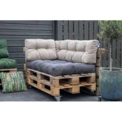 2L Home & Garden Palletkussen Metro Grijs - 120 X 80cm -Tuin & Buiten 1659382939 0103